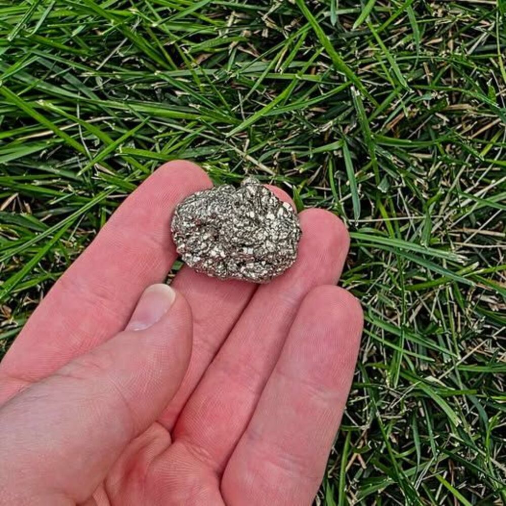 Natural Pyrite Crystal Cluster - Picture 4 of 4